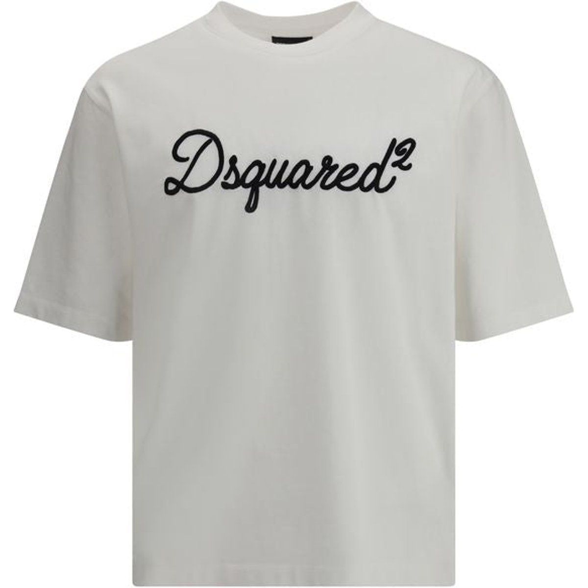Weißes T-Shirt mit Baumwoll-Logo