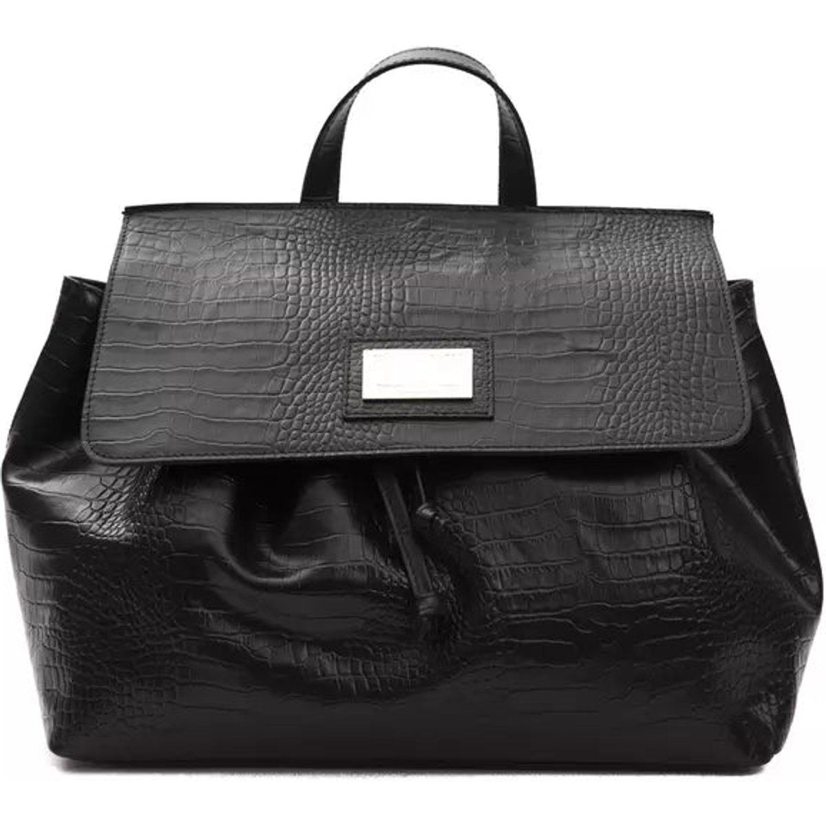 Schwarze, wandelbare Rucksack-Schultertasche