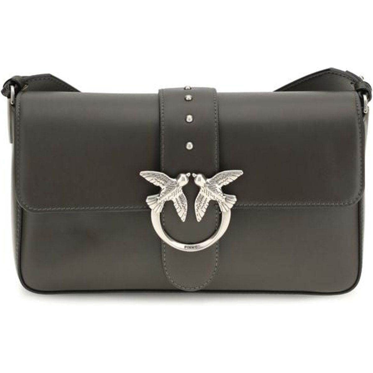 Elegante Ledertasche mit Vogel-Applikation