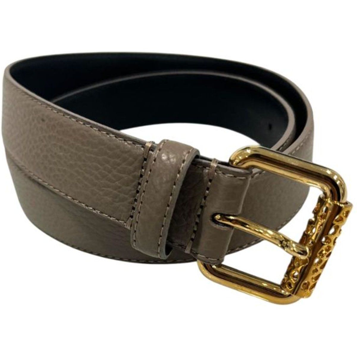 Eleganter grauer Ledergürtel