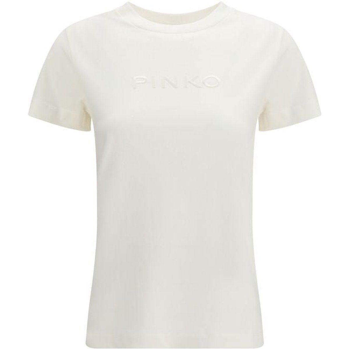 Baumwoll T-Shirt mit Logo-Stickerei