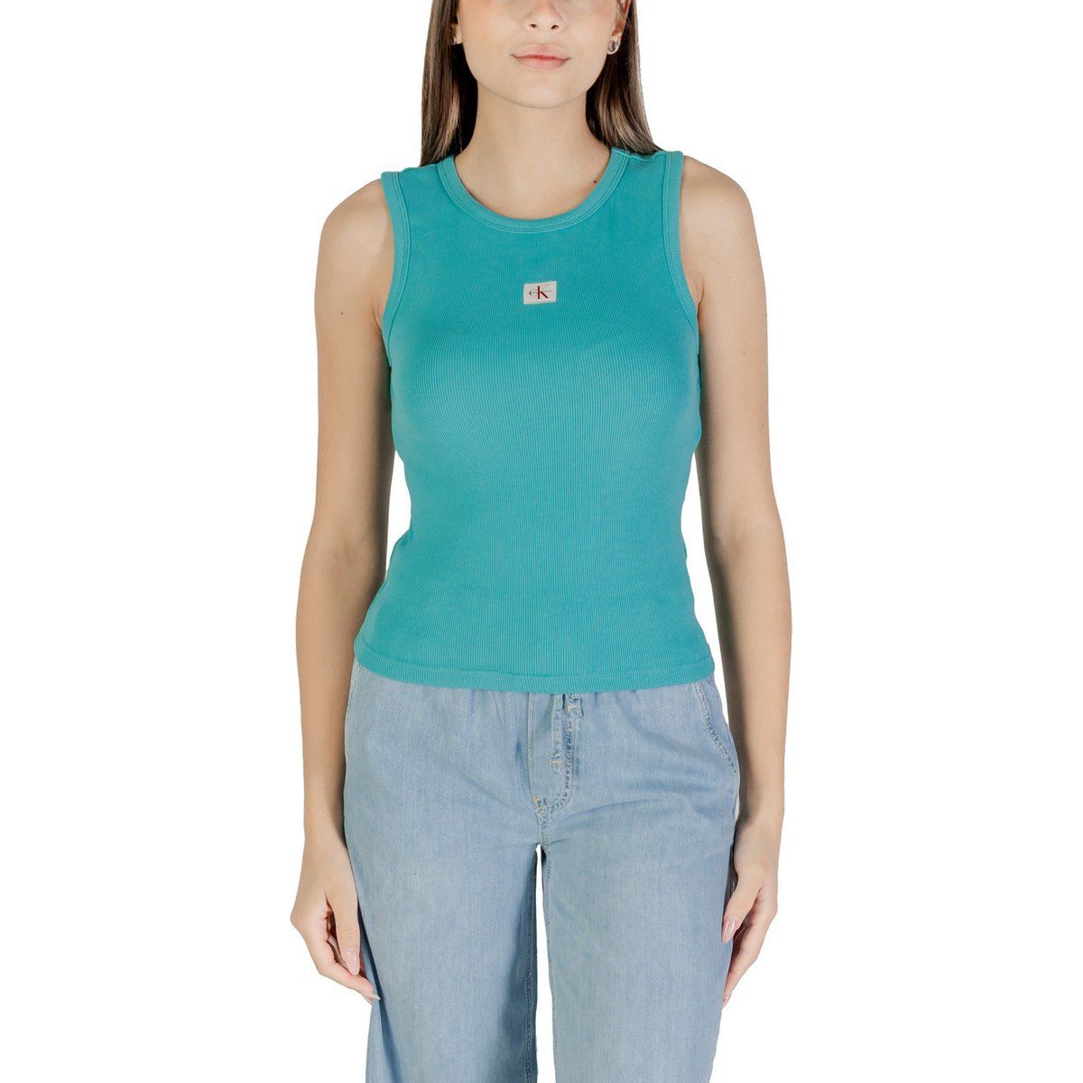 Geripptes, ärmelloses Tanktop