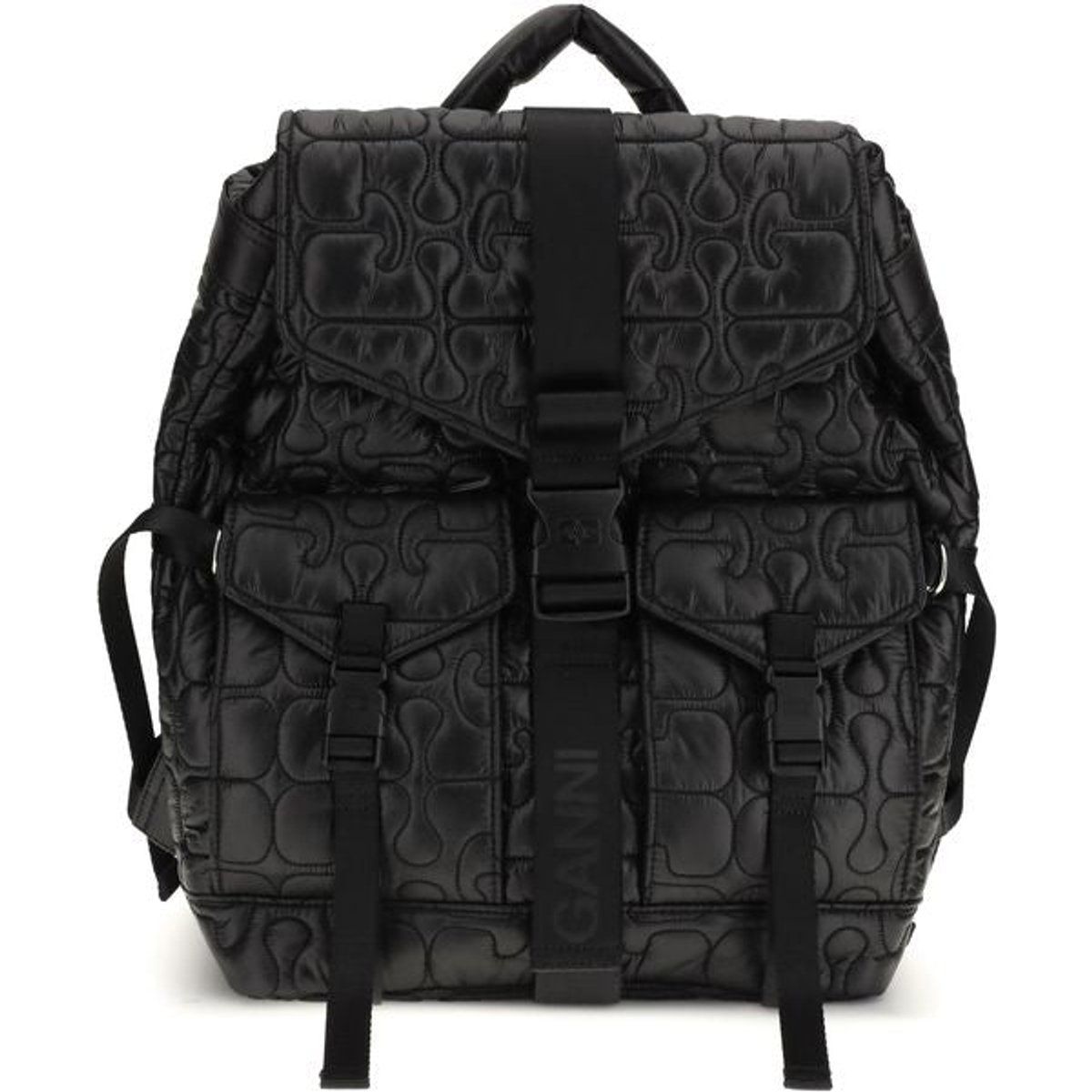 Gesteppter Rucksack mit Logo-Muster