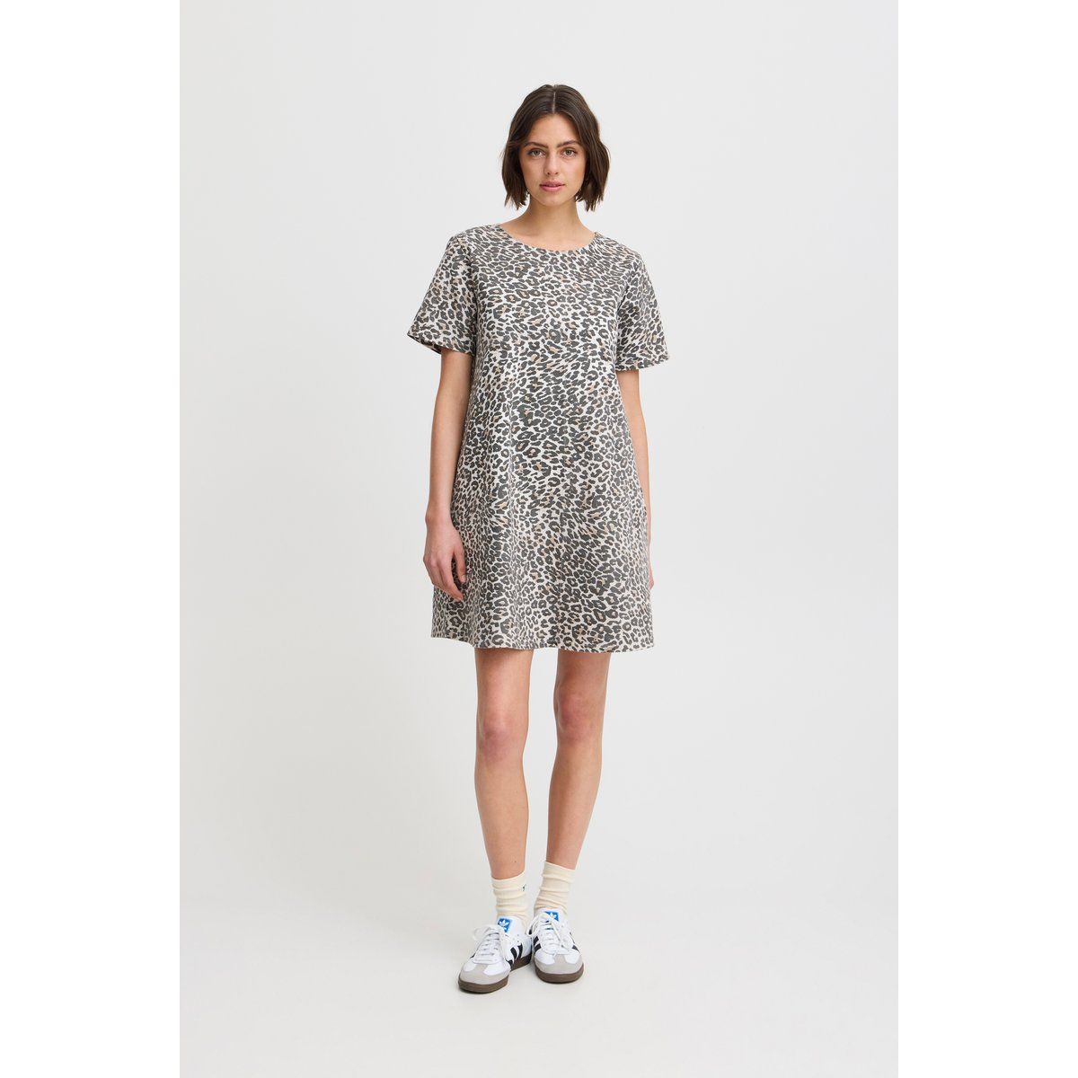 Lässiges Mini-Kleid mit Leopardenmuster