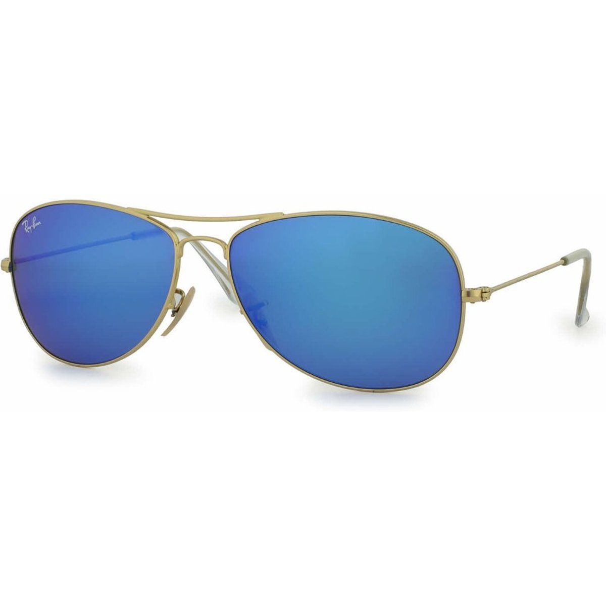 Pilotenbrille mit blau verspiegelten Gläsern