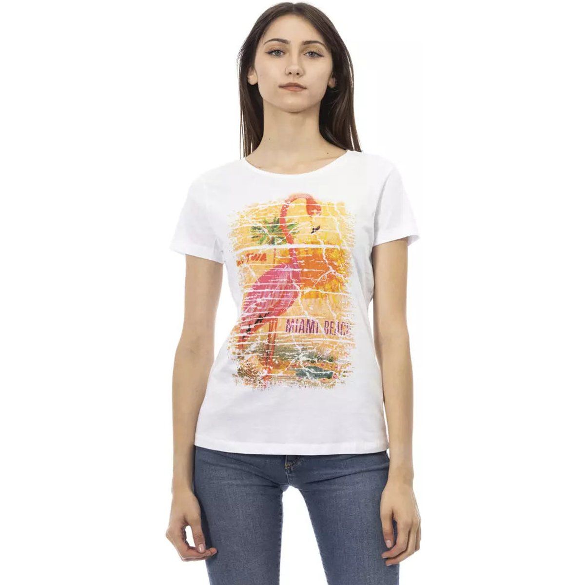Weißes T-Shirt mit Grafikdruck
