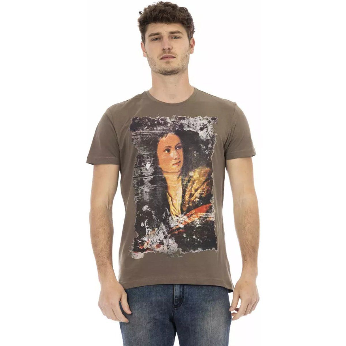 Baumwollmischung T-Shirt mit Grafikdruck