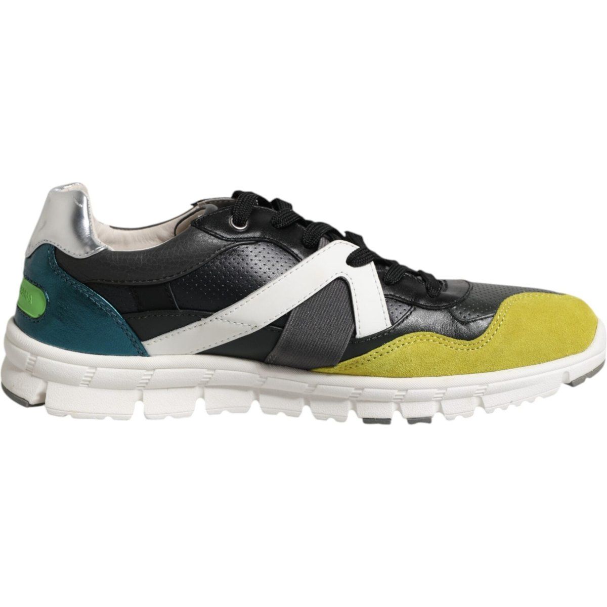 Mehrfarbige Low-Top Leder Sneakers