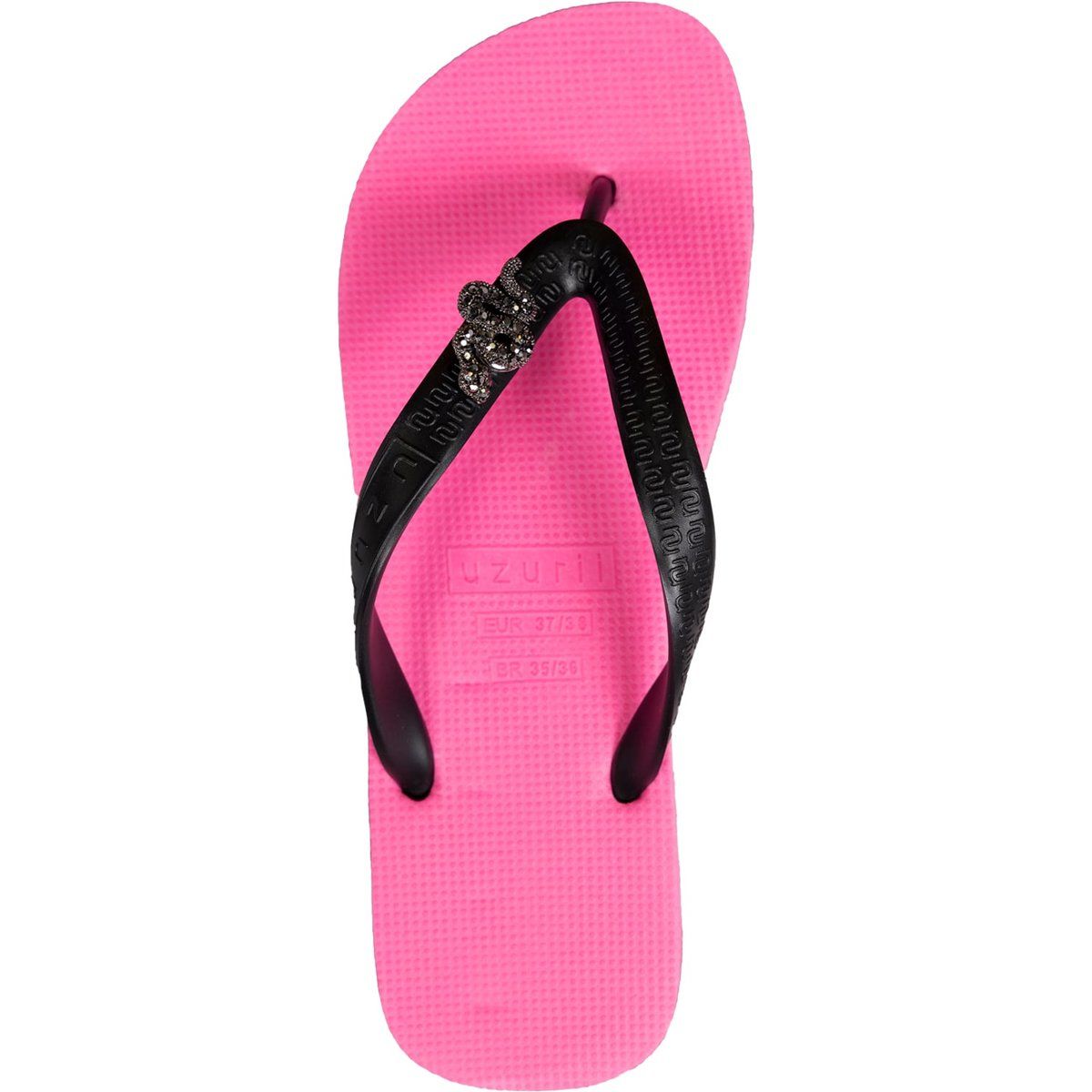 Neon Pink verzierte Flip-Flops