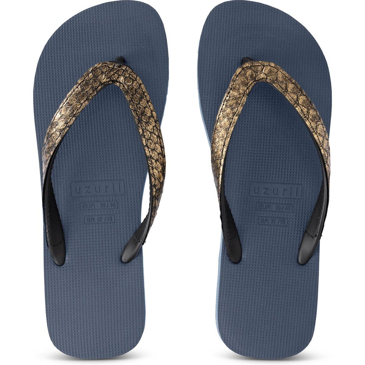 Bronze Python Print Flip-Flops