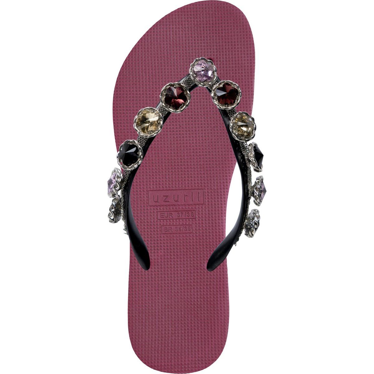 Zehentrenner Sandalen mit Schmucksteinen