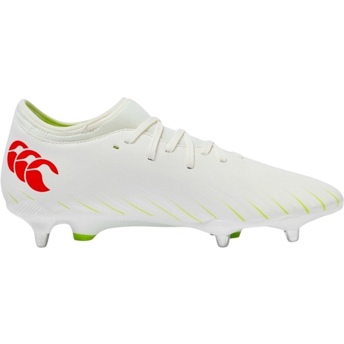Canterbury - "Speed Falcon Team" Fußballschuhe für weichen Boden für Herren (Weiß/Orange)