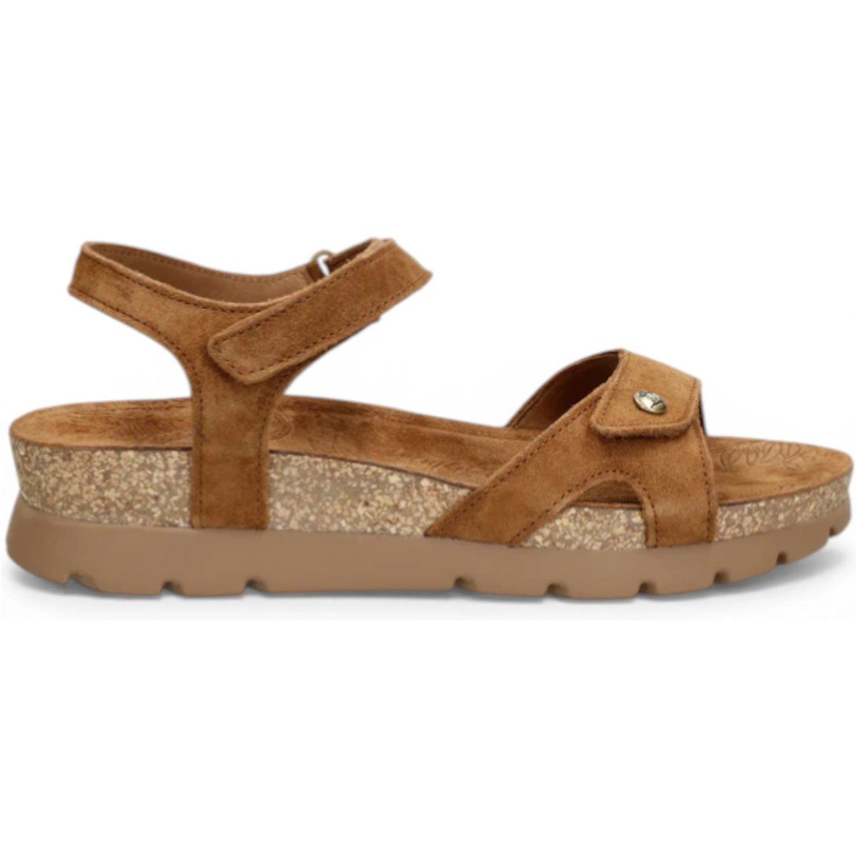 Braune Wildleder-Keilsandalen mit Komfort