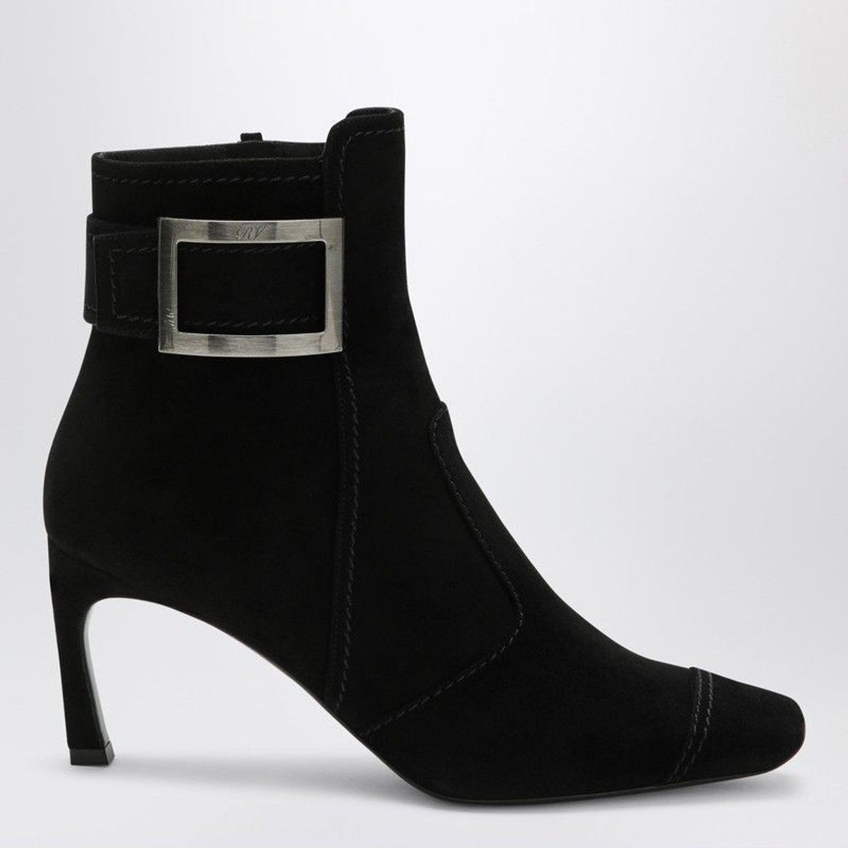 Elegante Wildleder-Stiefelette mit Schnalle