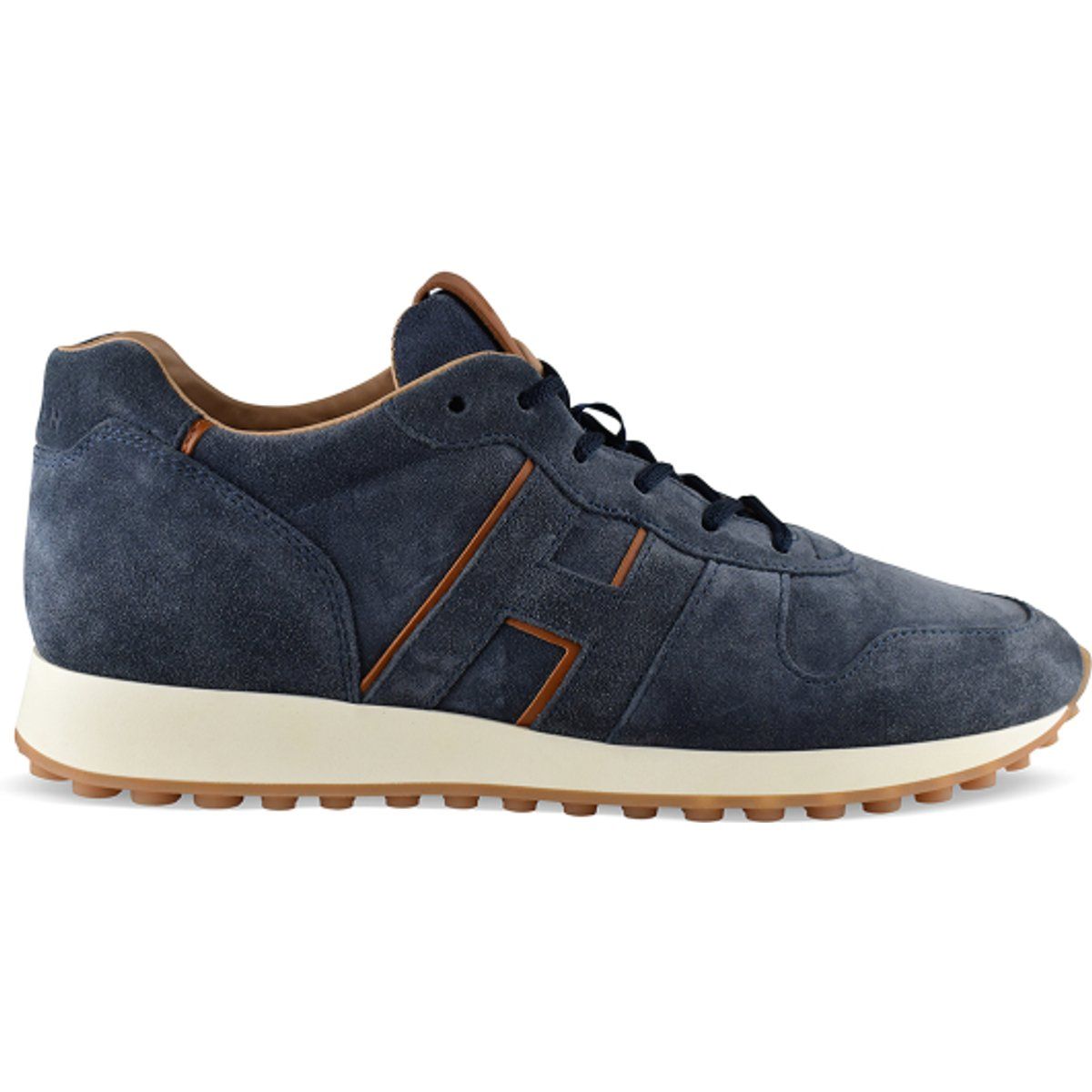 Marineblaue Wildleder Laufschuhe im Heritage-Stil