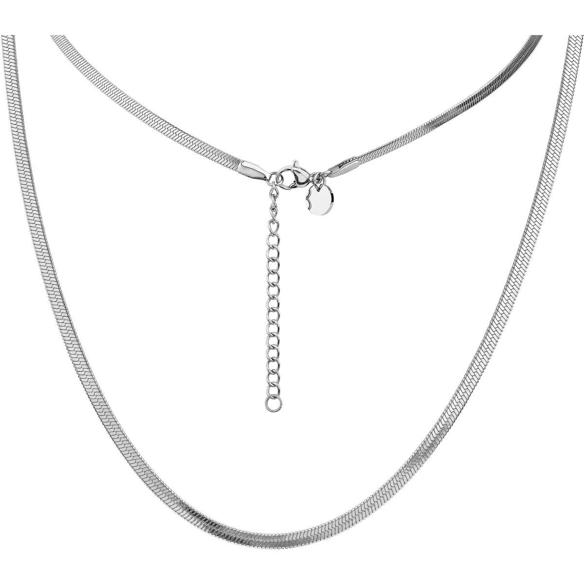 Elegante Halskette mit Fischgrätenmuster