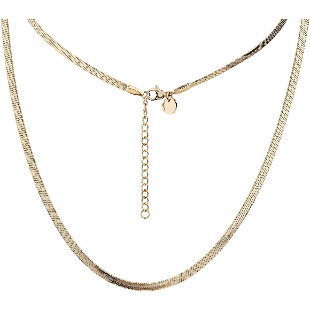 Klassisches Goldenes Fischgrät-Flach-Collier