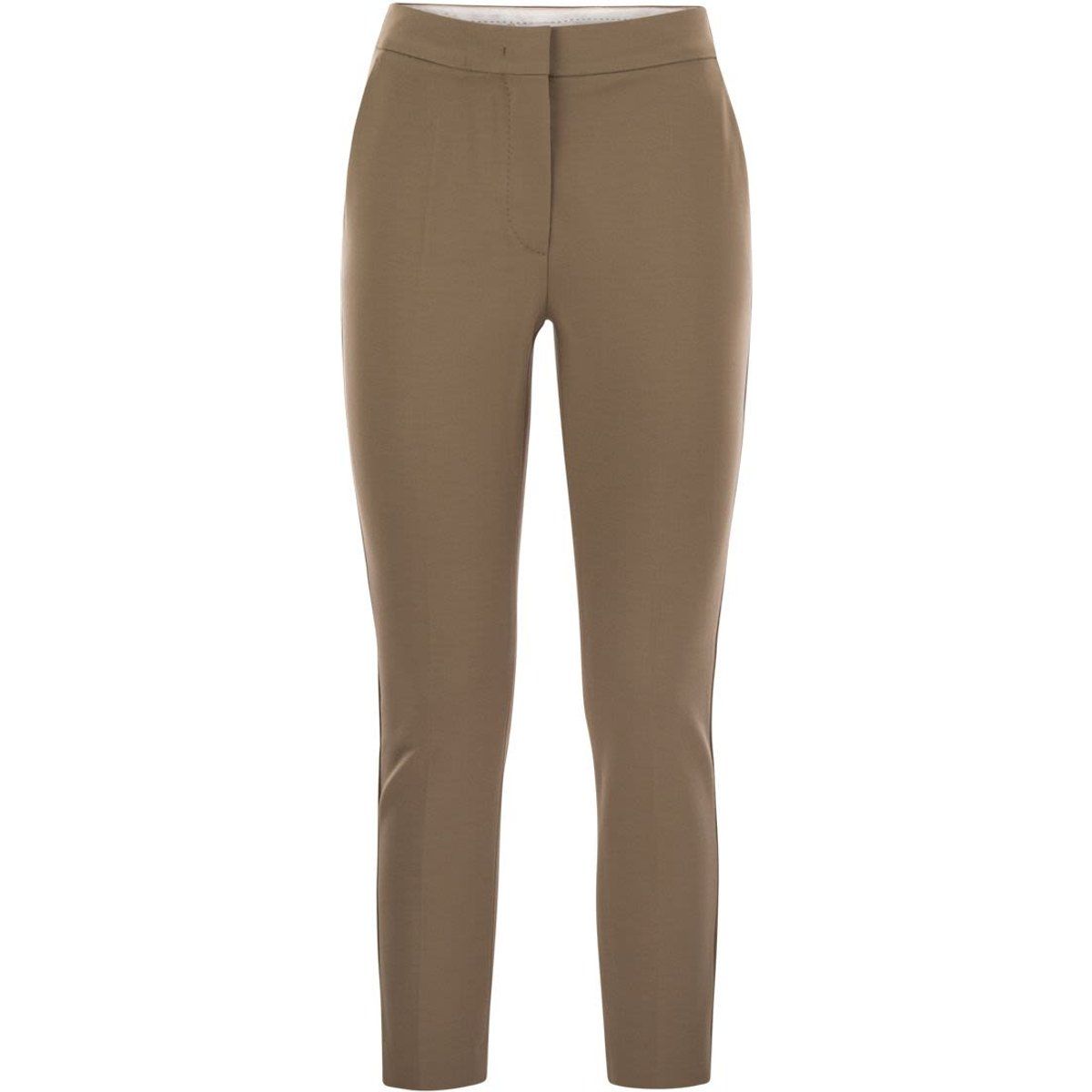 Schlanke Viskose-Jersey-Hose in Knöchellänge