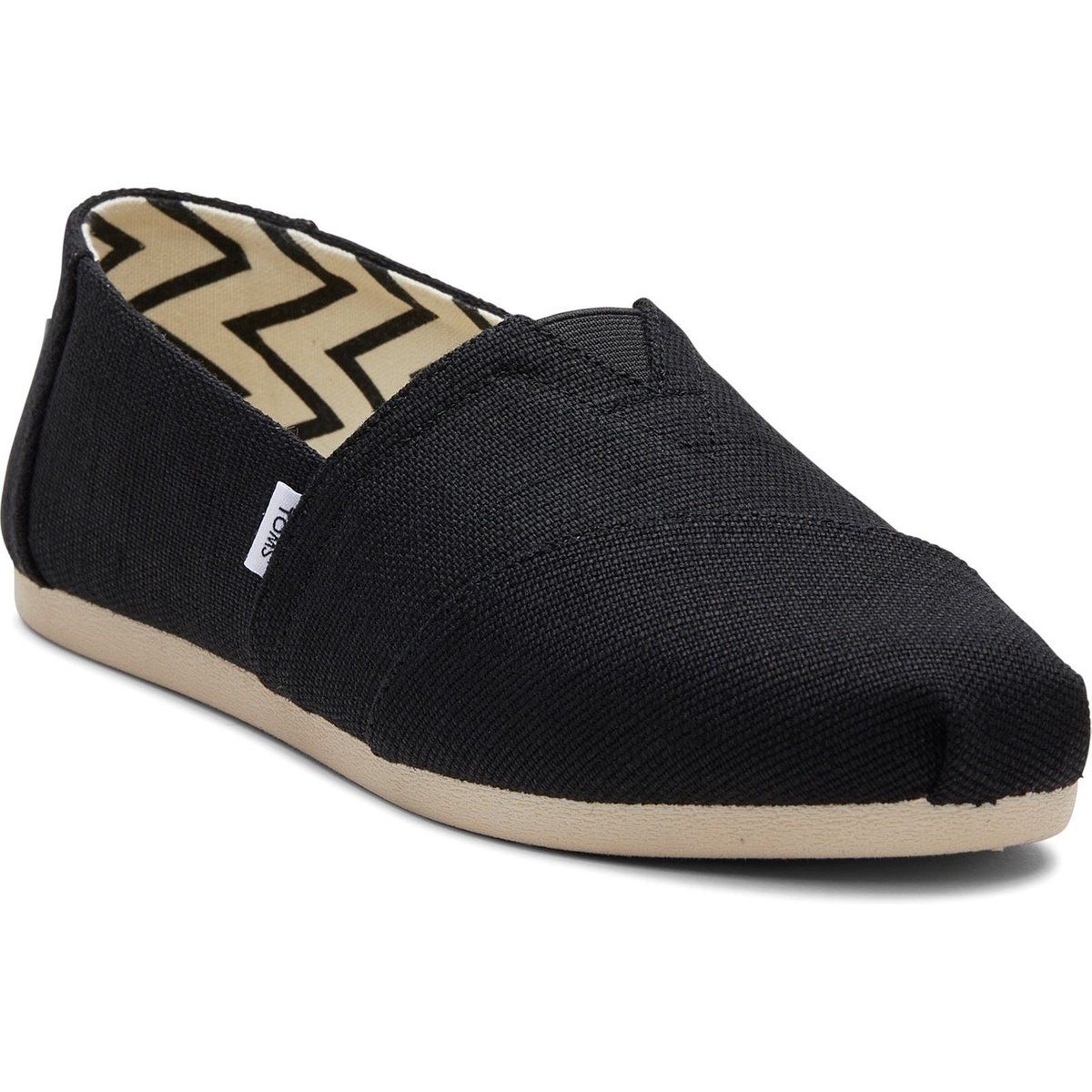 TOMS Alpargata Classic Baumwolle Damen Schwarze Espadrilles