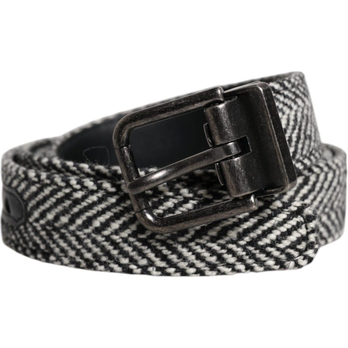 Tweed-Gürtel mit Metallschnalle