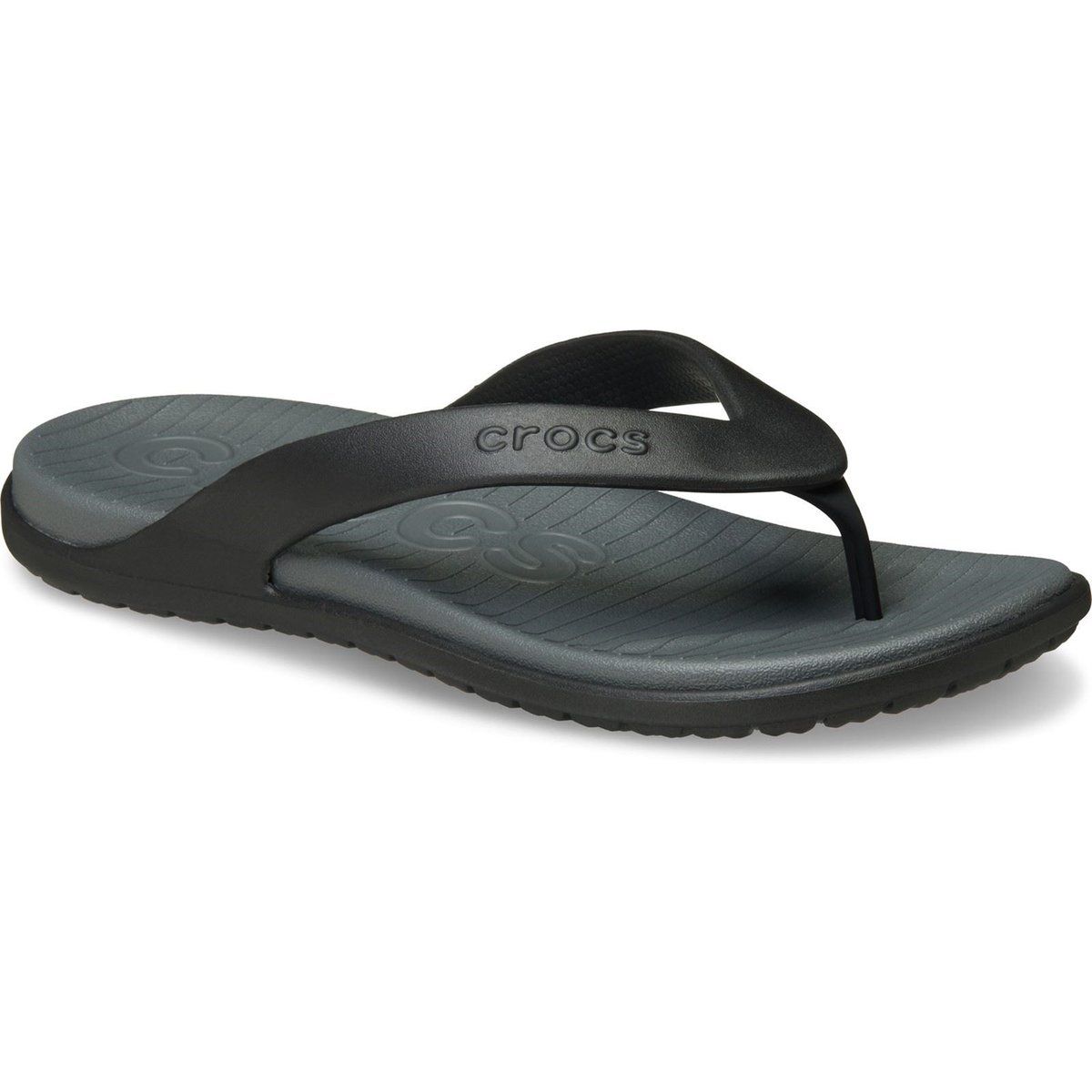 Crocs Coast Flip Polyurethan Herren Flip-Flops Schwarz/Schiefergrau
