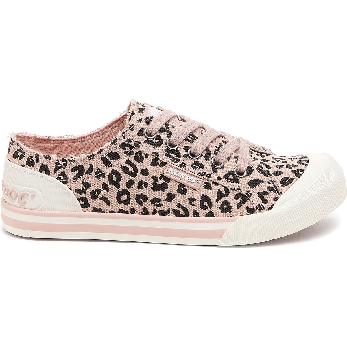 Rocket Dog Jazzin Leon Leopard Damen Freizeitschuh Hellrosa
