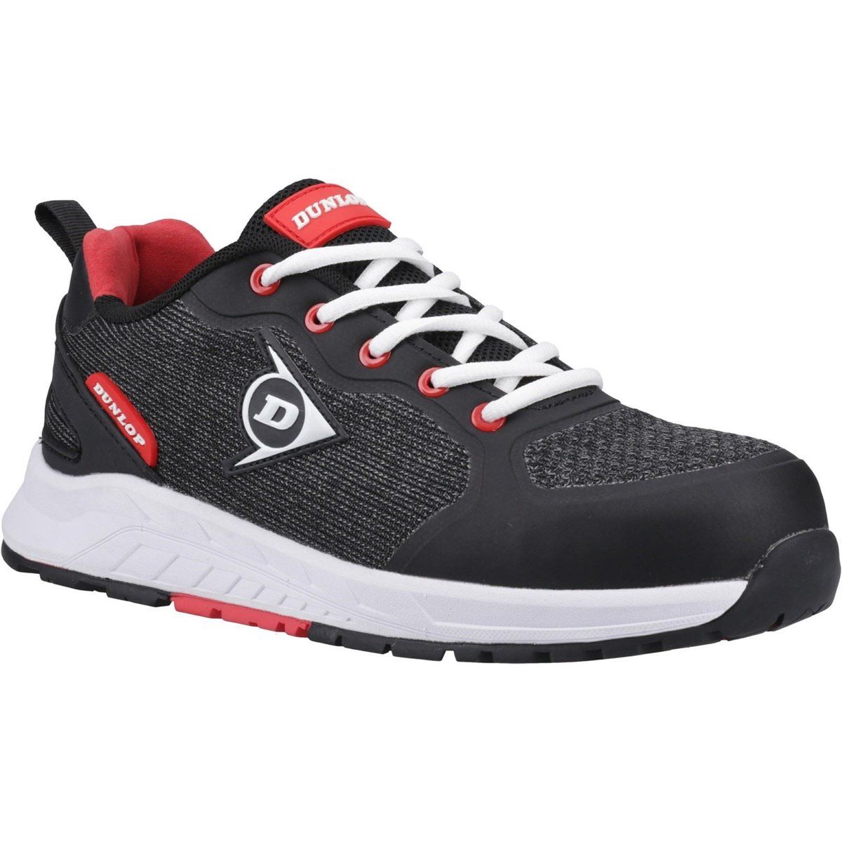 Dunlop T-Max Textil Sicherheitsschuhe für Herren Schwarz/Rot