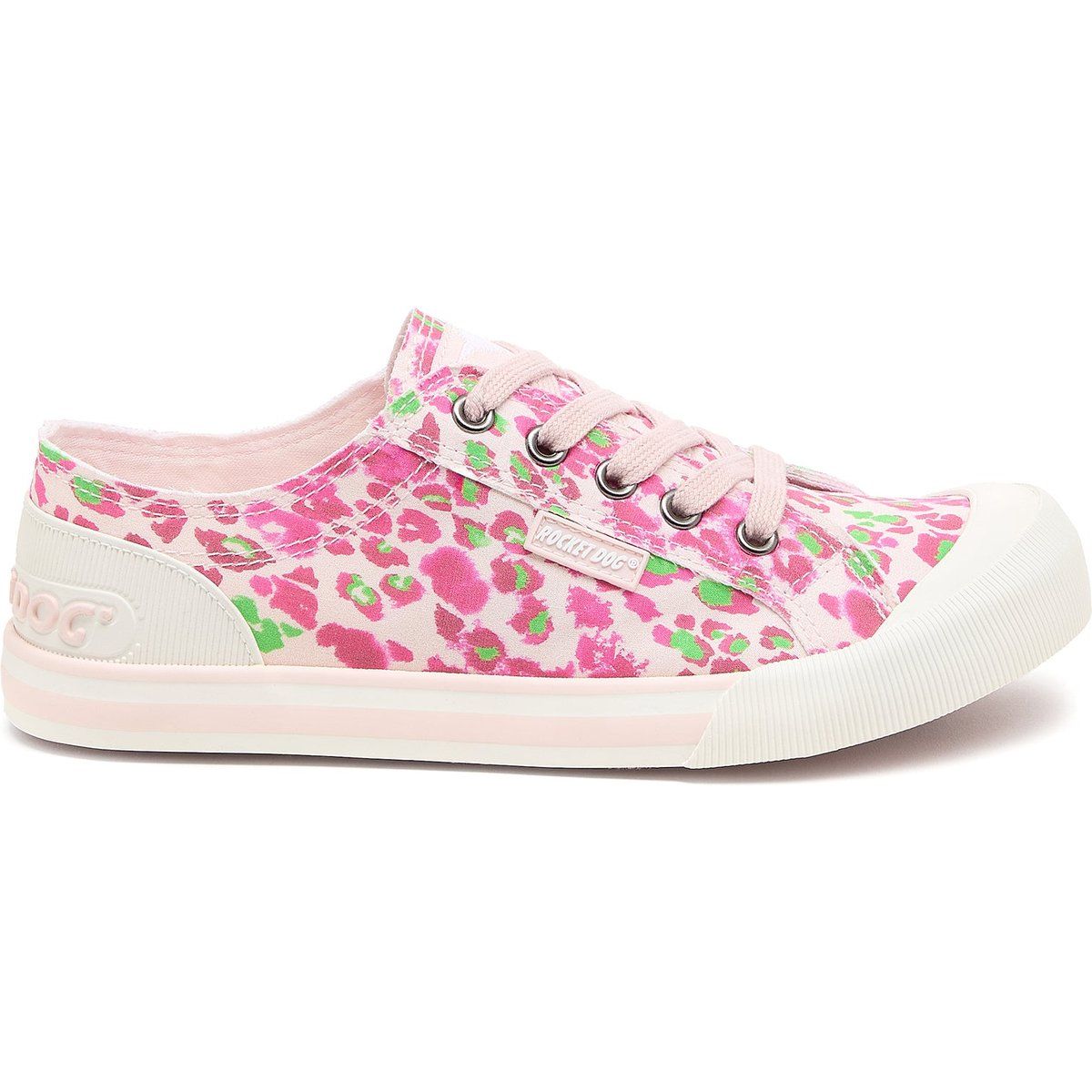 Rocket Dog Jazzin Snap Damen Leinenschuhe Pink Mehrfarbig