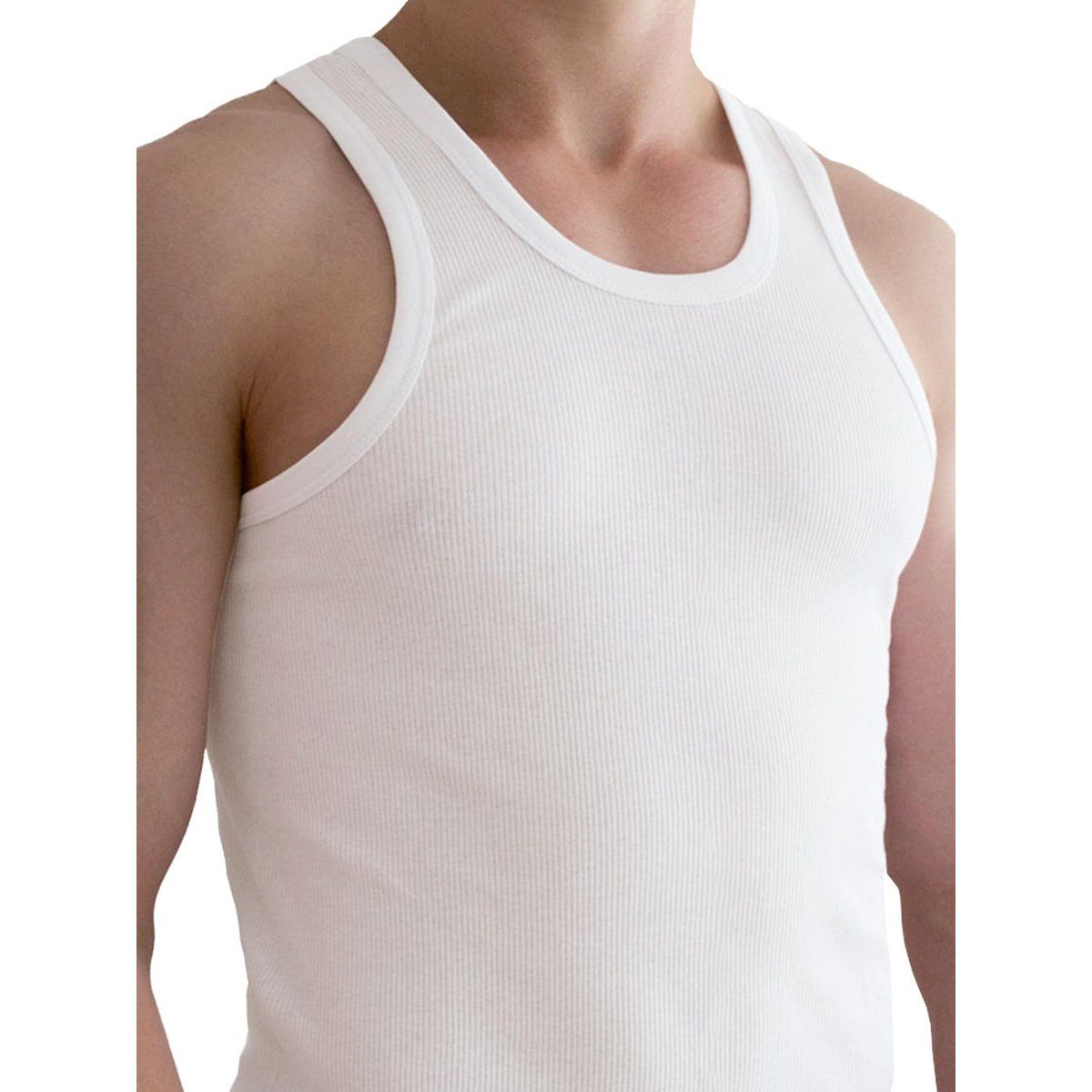 Klassisches Herren-Tanktop mit Rippstruktur