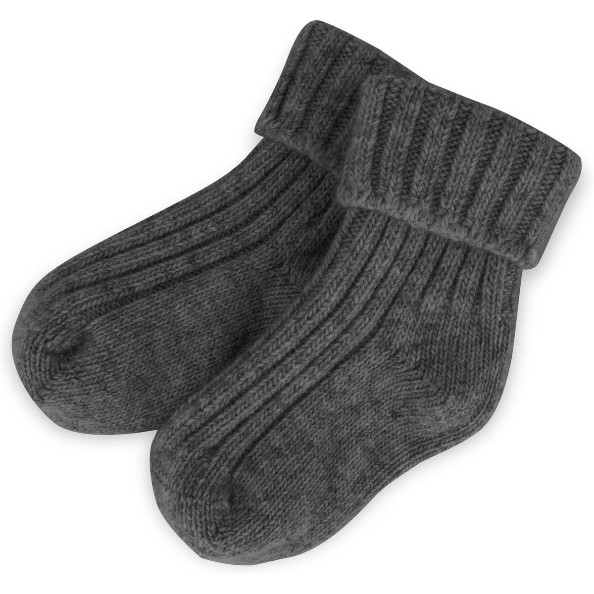 Gerippte Babysocken aus Bio-Wollmischung