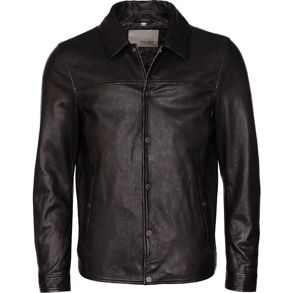 Weiche Lammlederjacke mit Knöpfen
