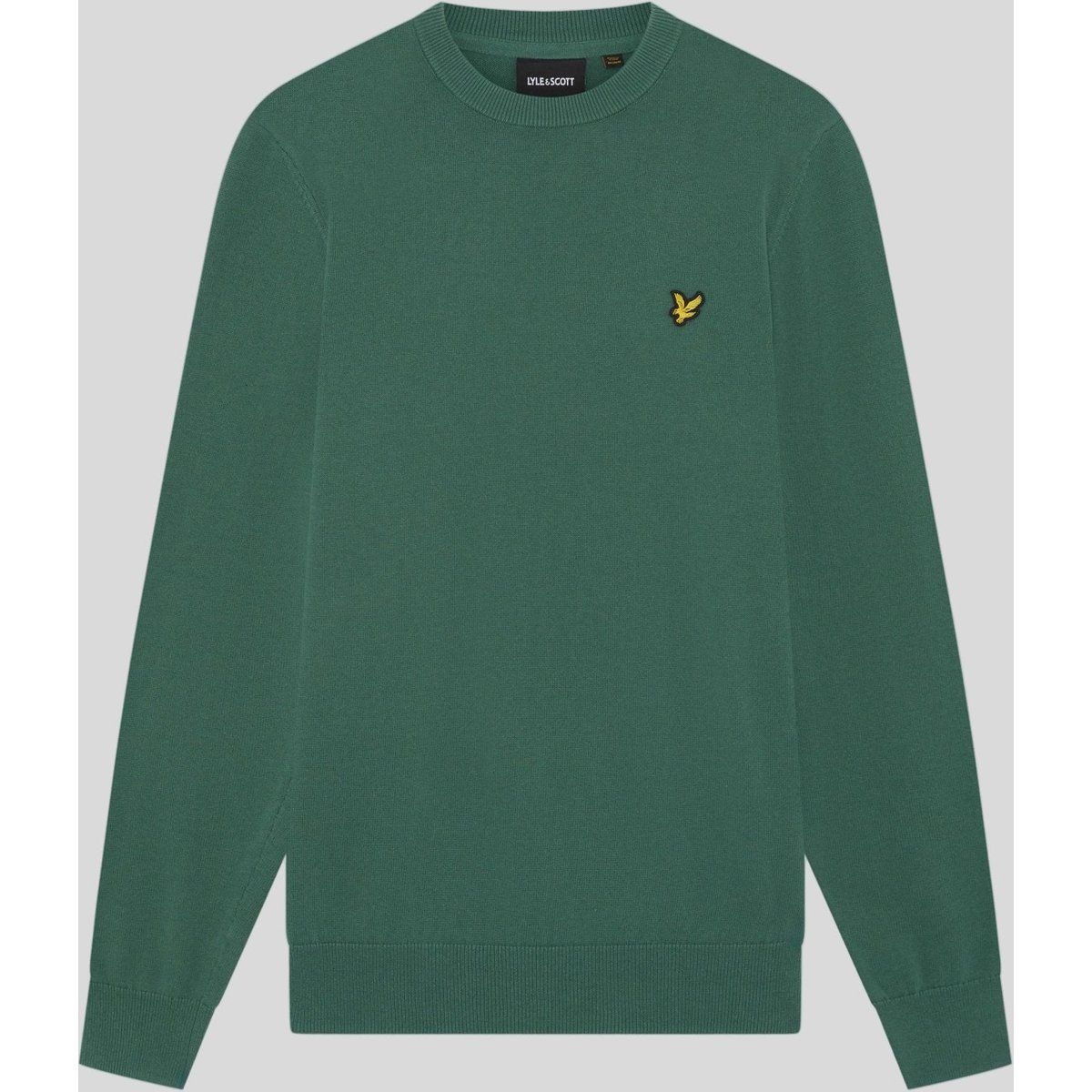 Klassischer Baumwollpullover mit Rundhalsausschnitt