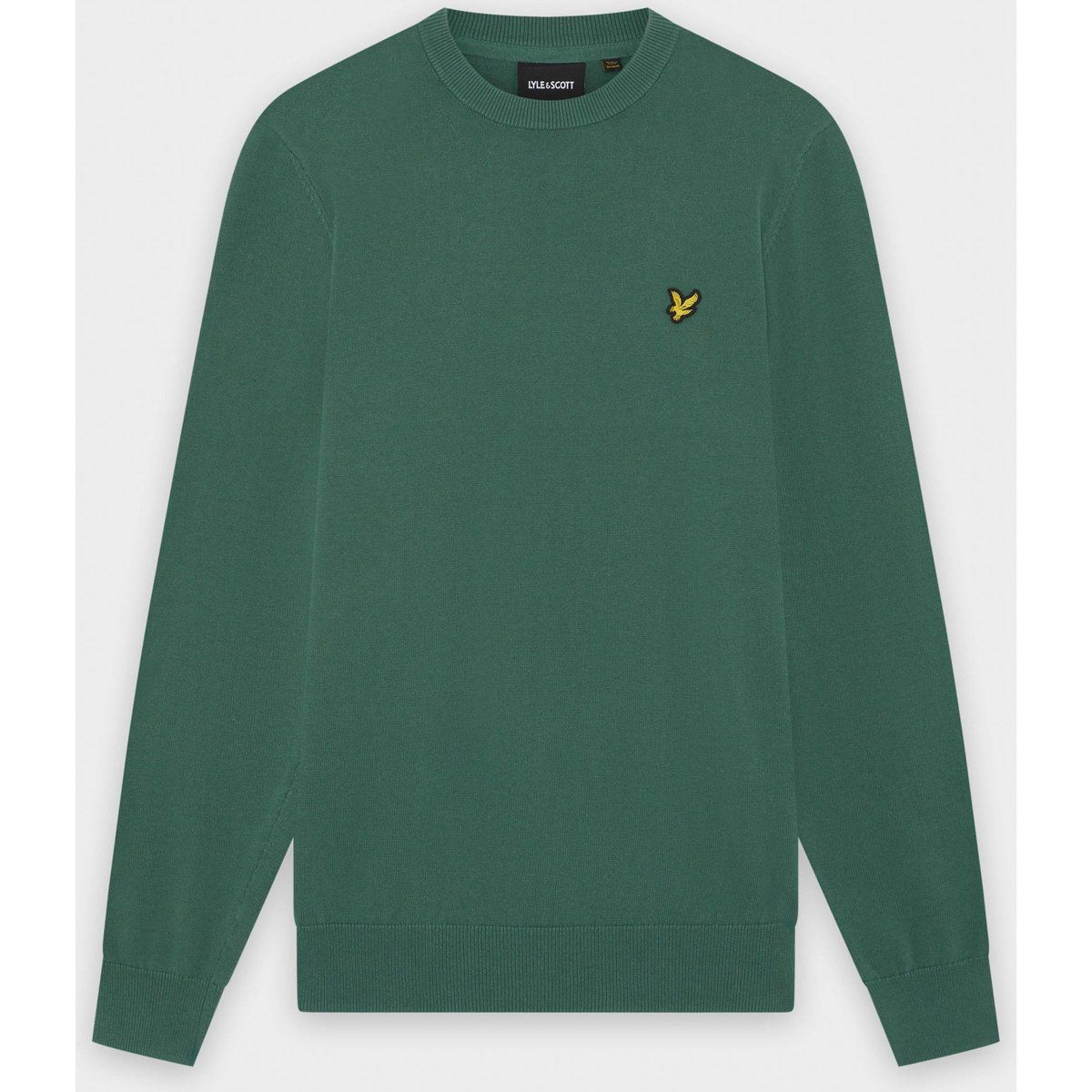 Klassischer Baumwollpullover mit Rundhalsausschnitt