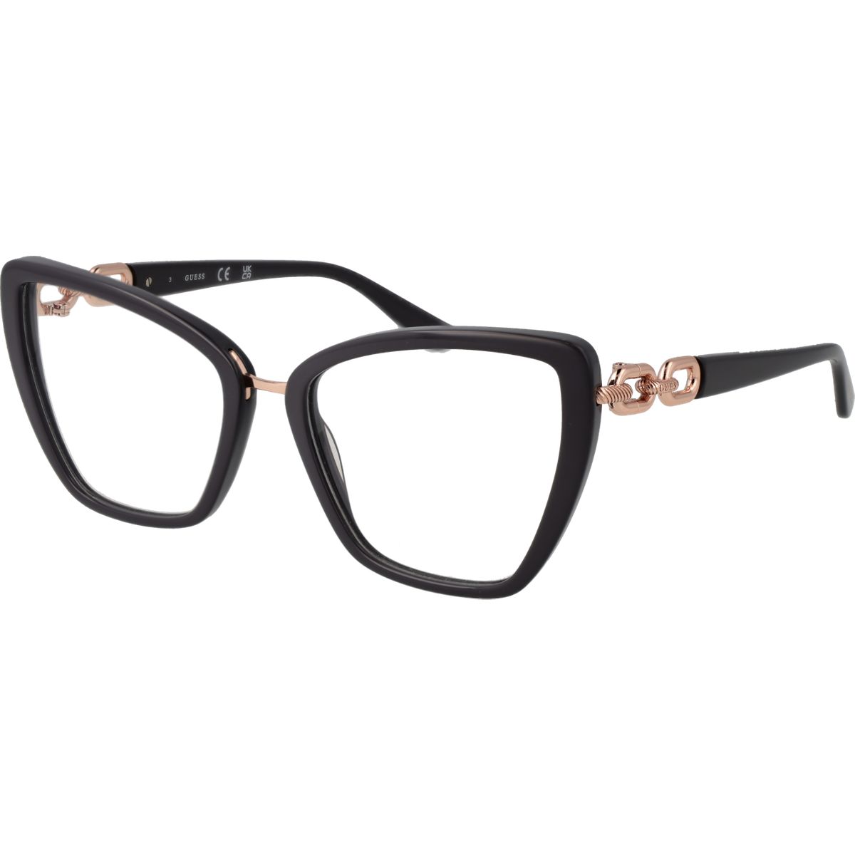 Cat-Eye Brillengestell mit Kettendetail