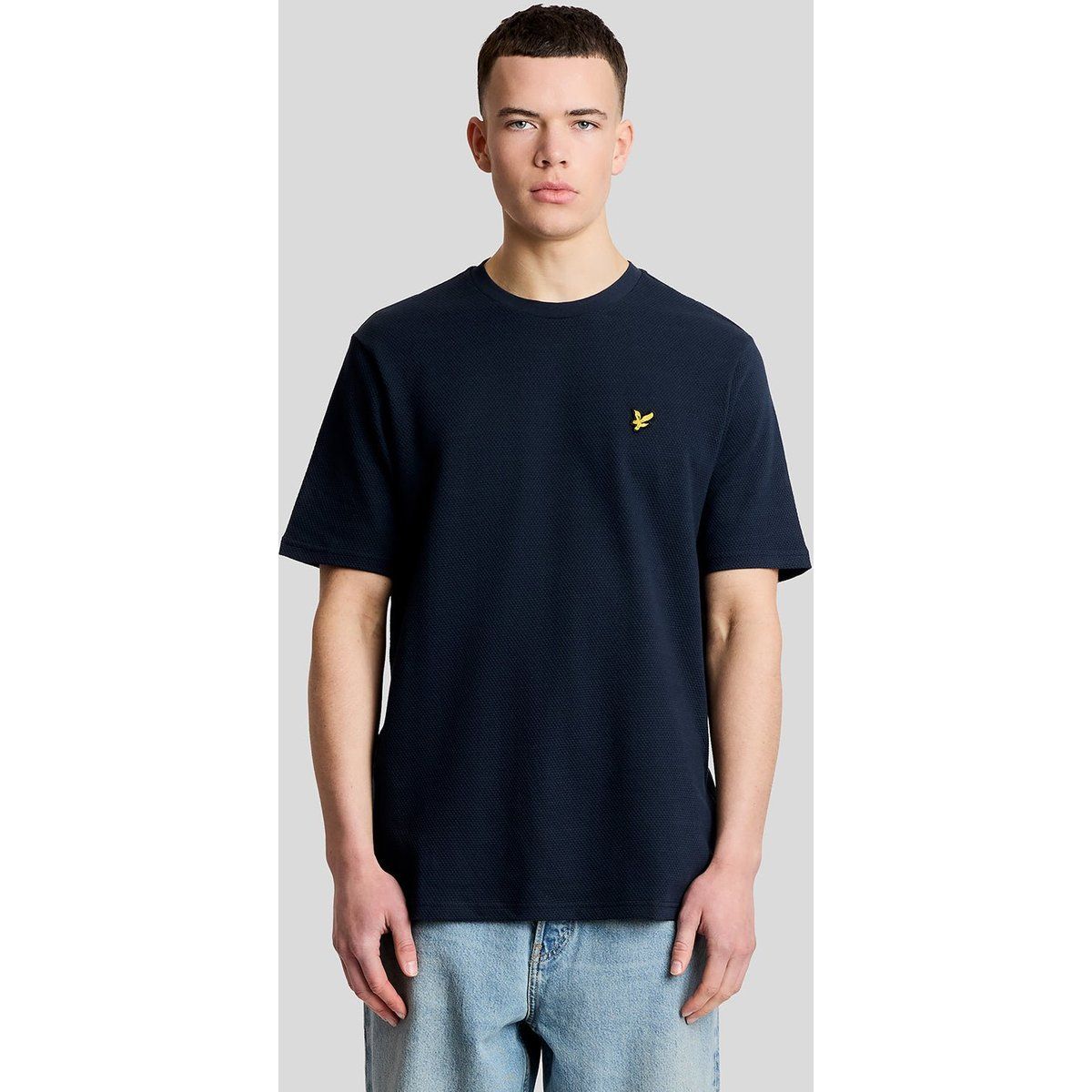 Struktur Jacquard Baumwoll-T-Shirt