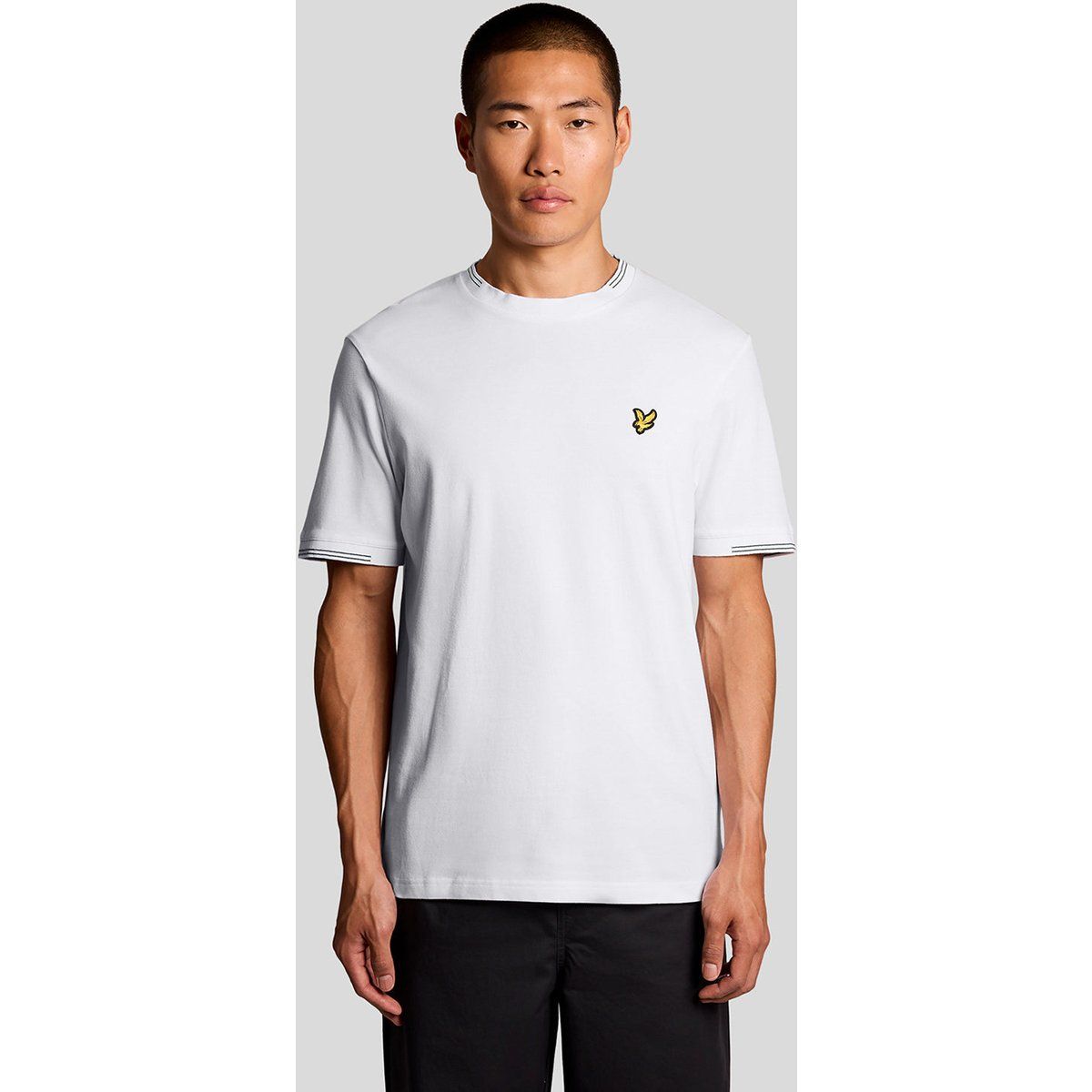 Klassisches T-Shirt mit Rundhalsausschnitt und Zierdetails