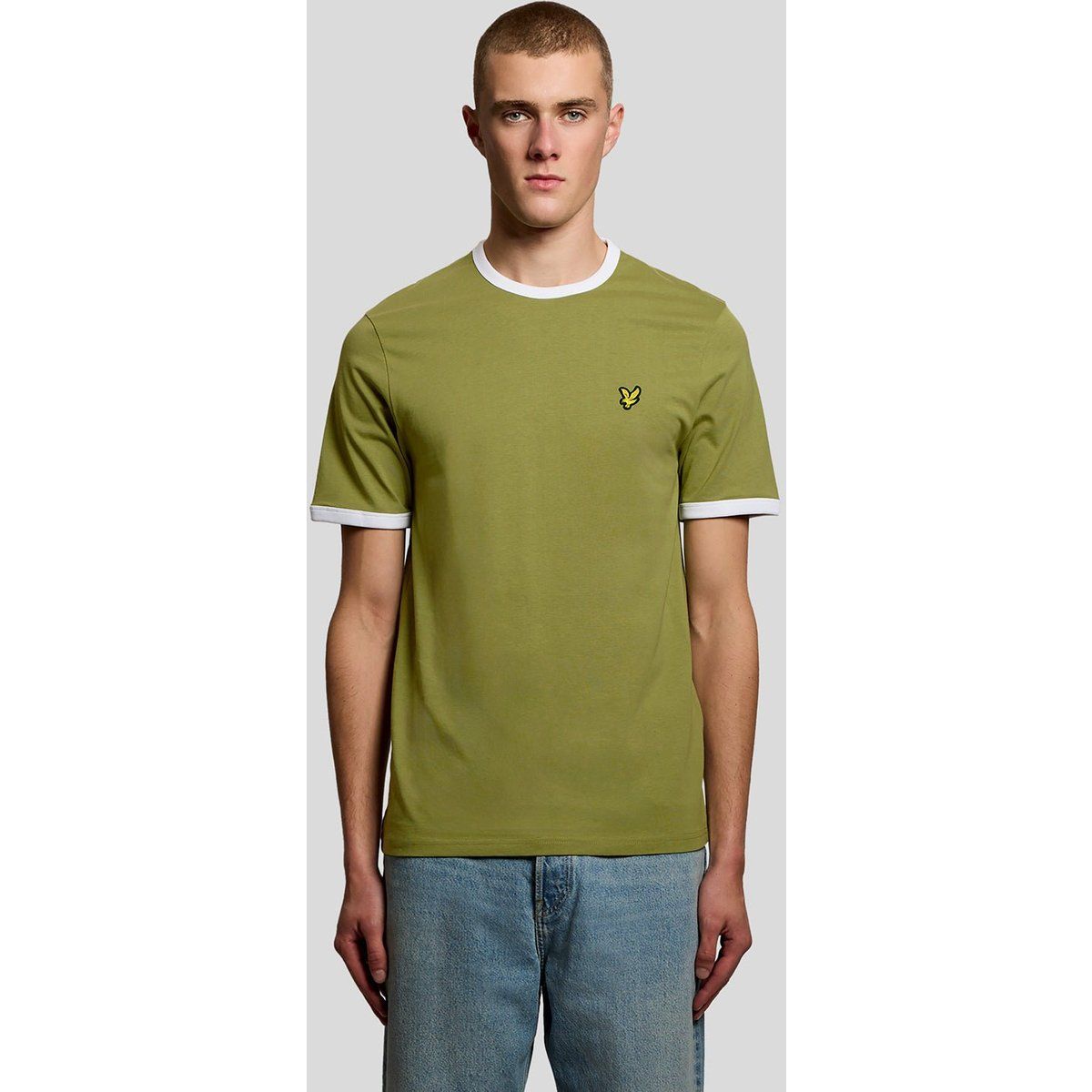 T-Shirt mit Kontrast-Ausschnitt