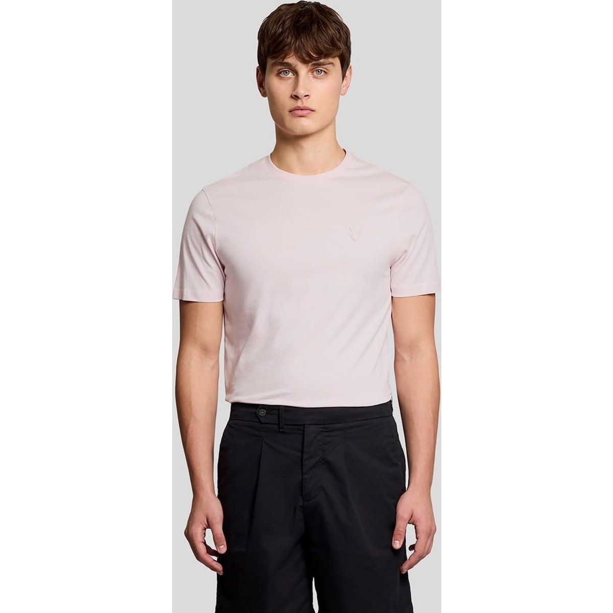 Feines Baumwoll-T-Shirt mit Rundhalsausschnitt