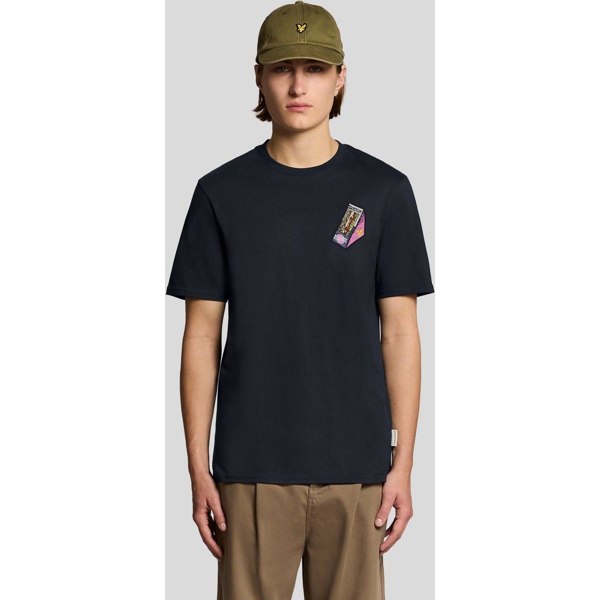 Besticktes Grafik T-Shirt mit Rundhalsausschnitt