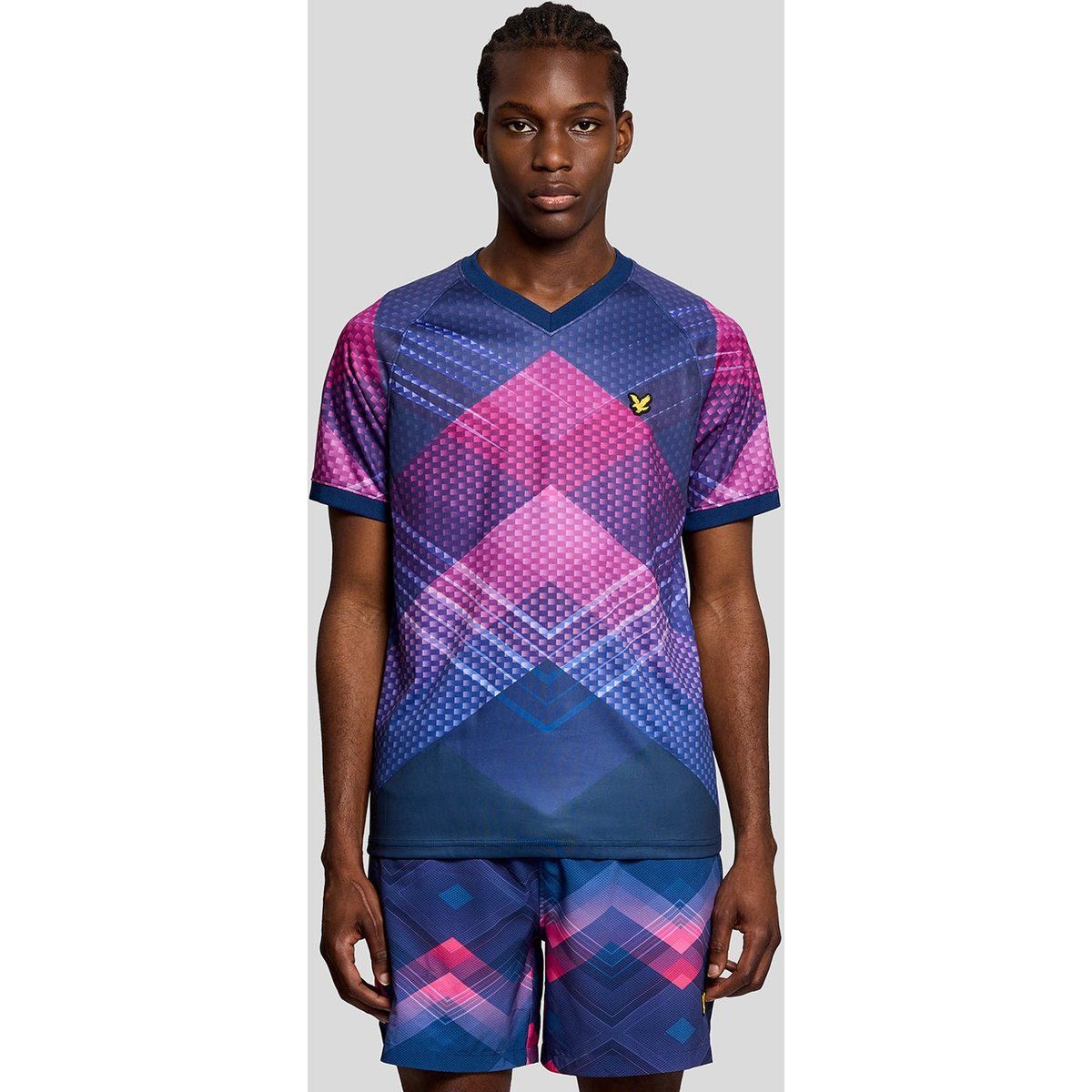 Fußball-T-Shirt mit Chevron-Muster