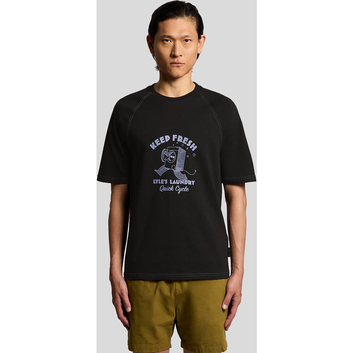 Grafik-T-Shirt mit Raglan-Ärmeln