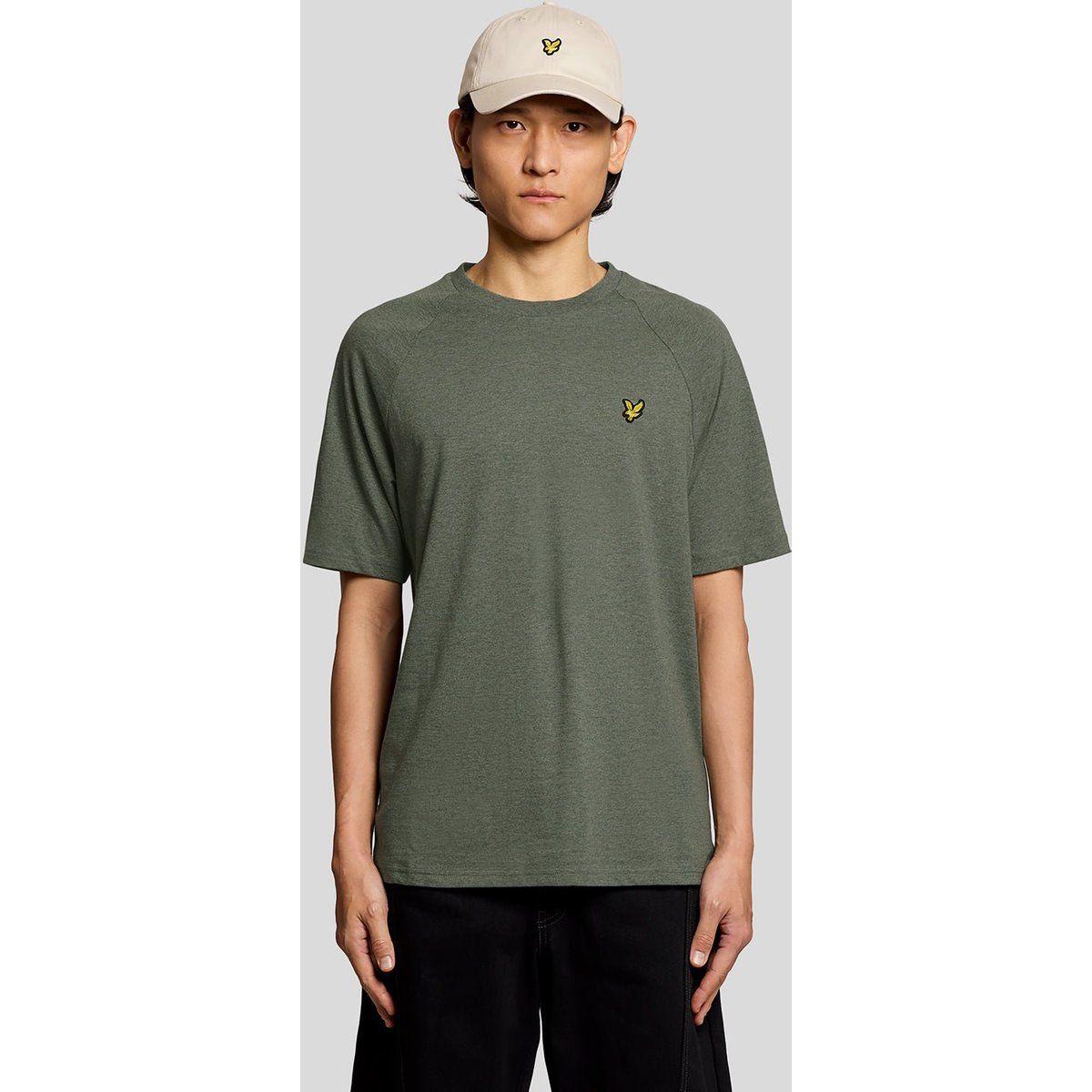 Herren T-Shirt mit Raglanärmeln und Melange