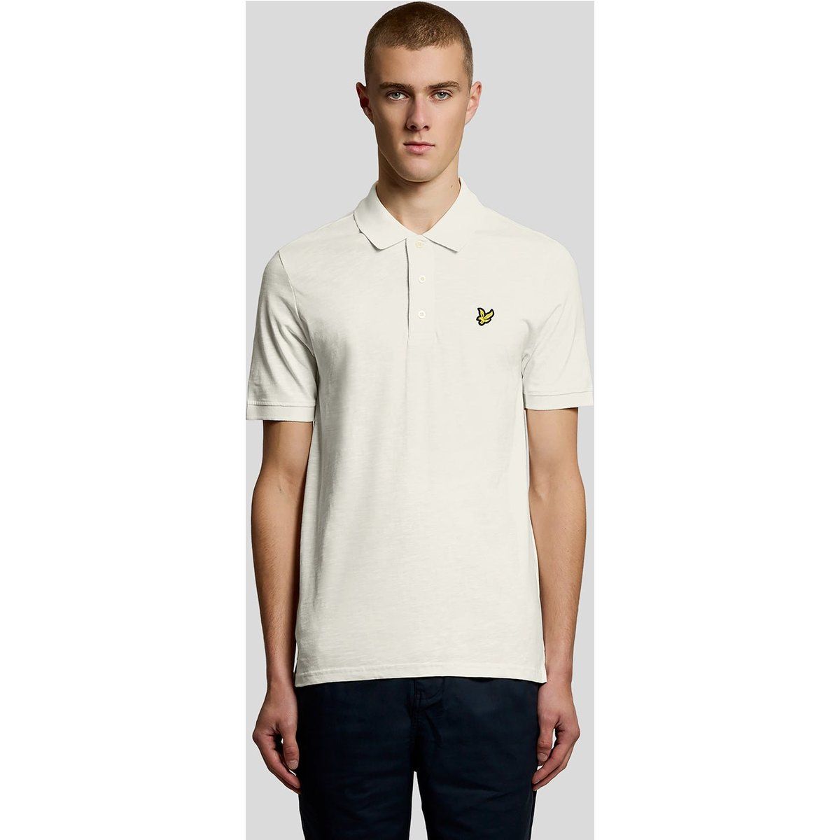 Klassisches Slub Baumwoll-Poloshirt