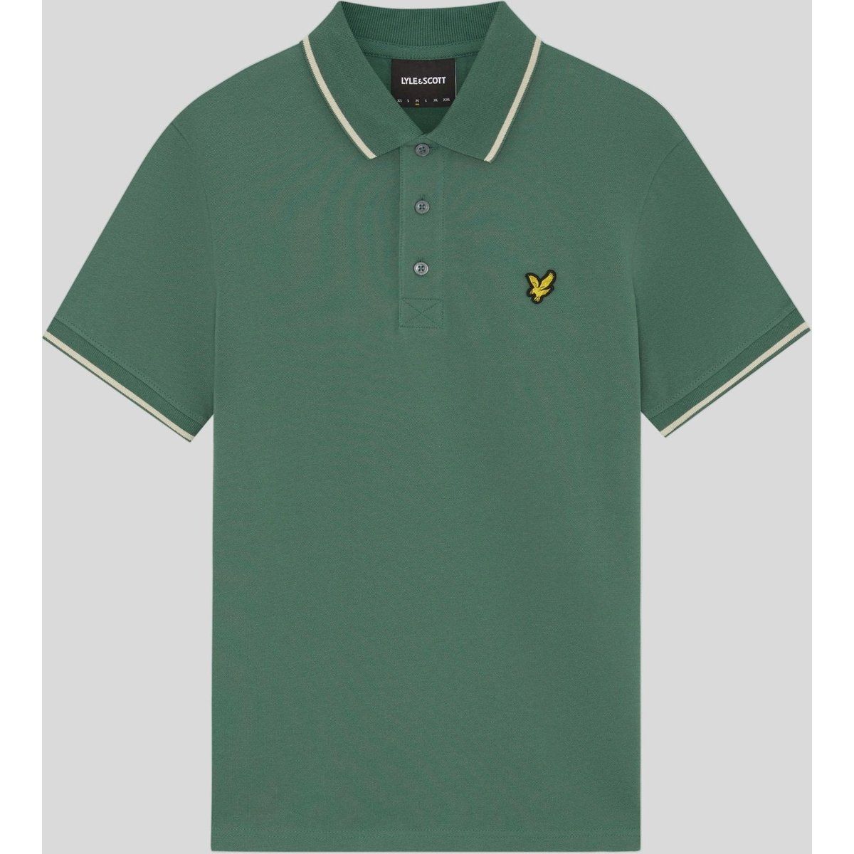 Baumwoll-Poloshirt mit Paspelkragen