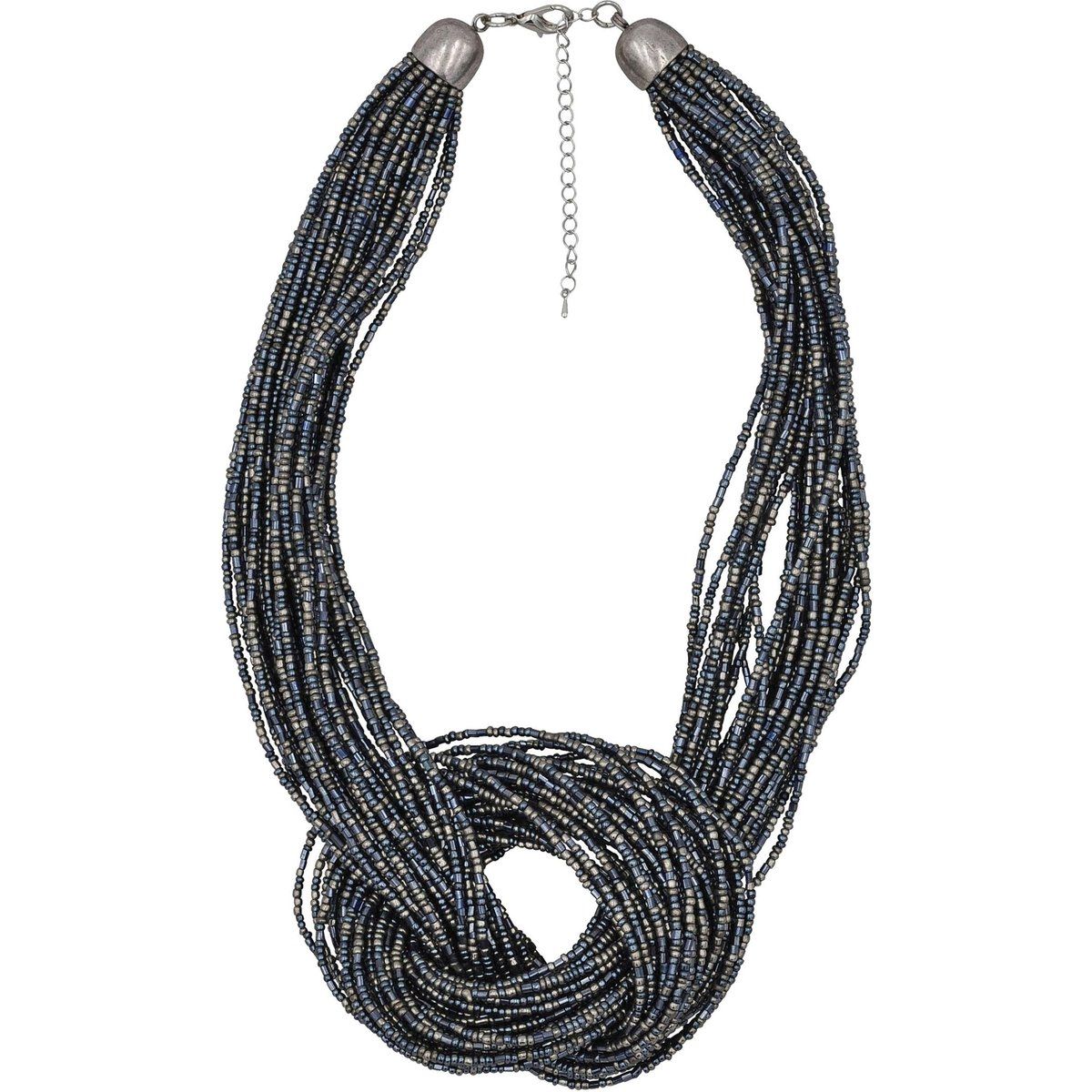 Vielreihiges Statement-Collier mit großem Knoten