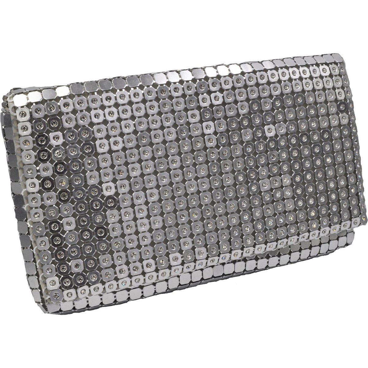 Metall Abend Clutch mit Kristallverzierung