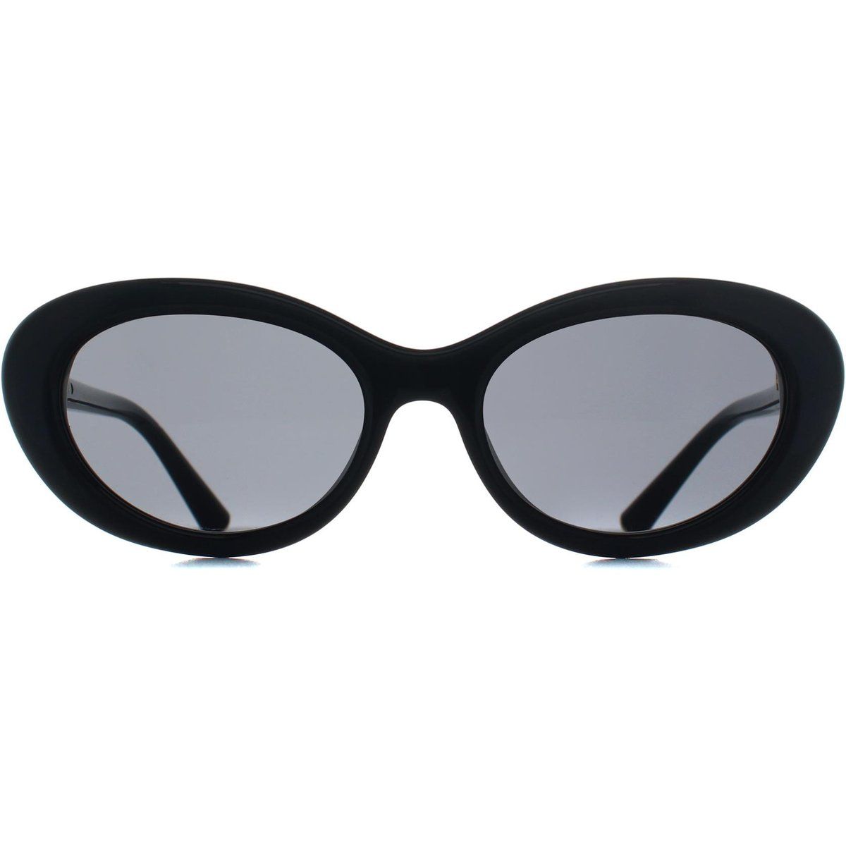 Sonnenbrille mit ovalem Rahmen in Schwarz