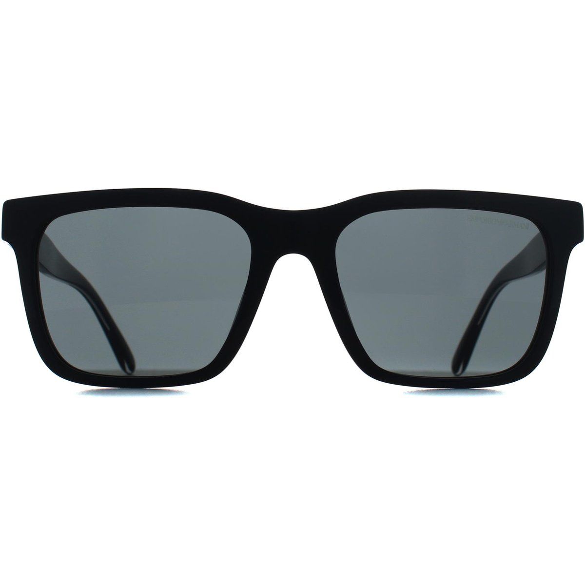 Mattschwarze rechteckige Sonnenbrille