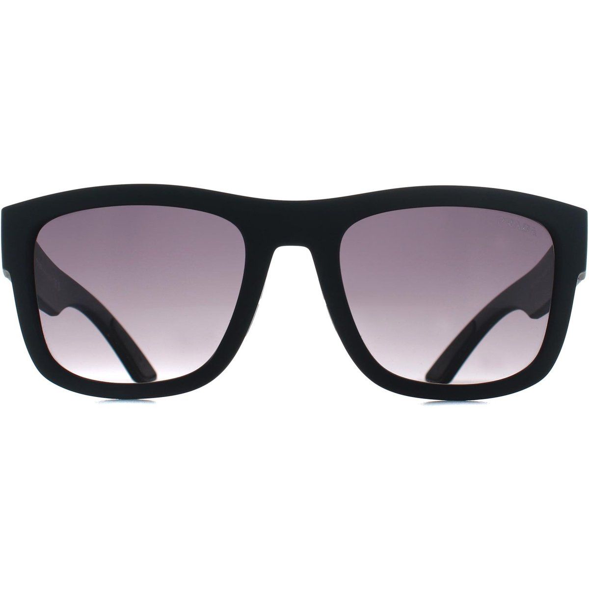 Matt Schwarze Sonnenbrille mit quadratischem Rahmen