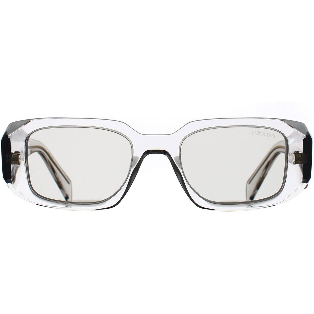 Moderne skulpturale transparente Sonnenbrille